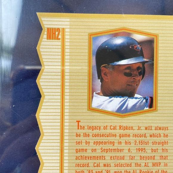 1996 Upper Deck Authenticated National Heroes Promo Cal Ripken Jr #NH2 HOF - Picture 4 of 9